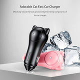 Adorable Cat Fast Car Charger Double USB Output 5V/3A